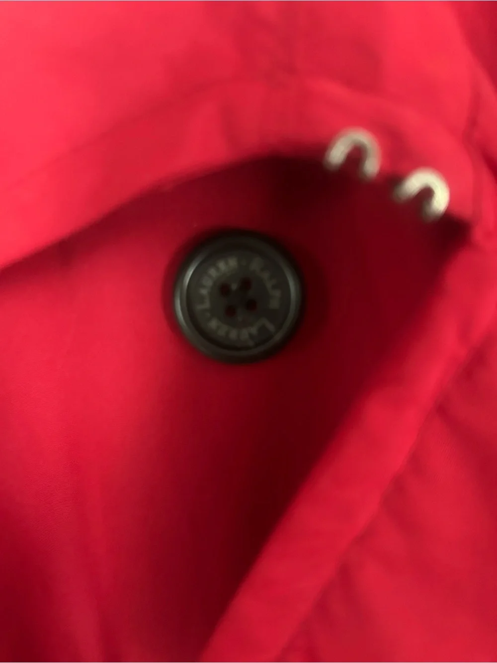 Lauren Ralph Lauren Red Trench Coat Medium - Picture 5 of 7